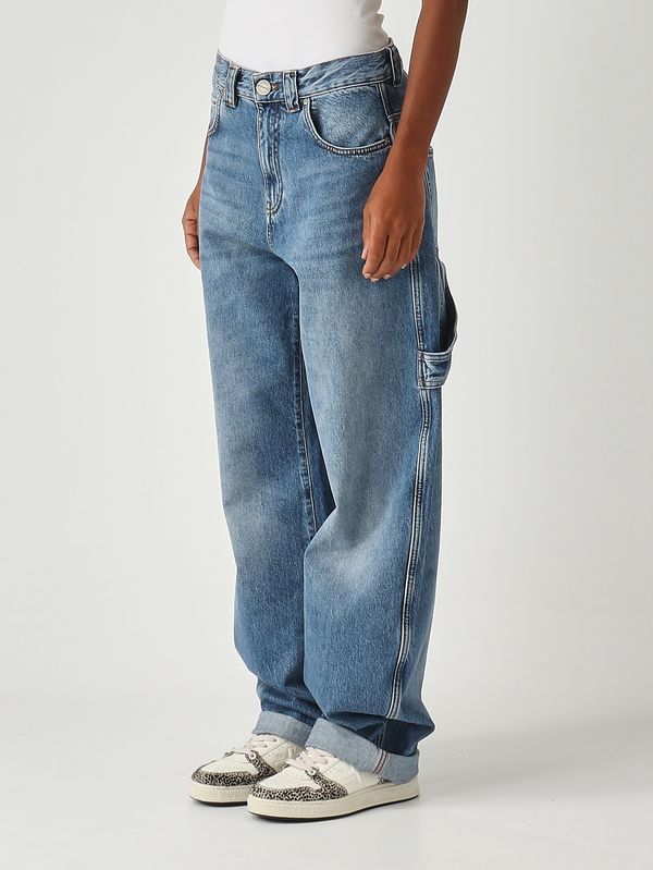 Pinko Eloisette cotton denim jeans for women - Medium Denim