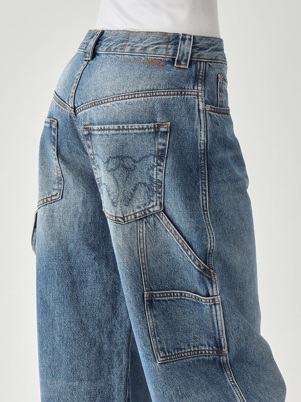 Pinko Eloisette cotton denim jeans for women - Medium Denim
