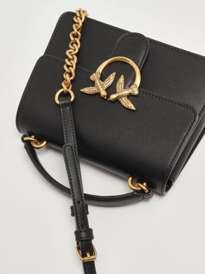 6. Sac femme Love One Mini en cuir Noir Pinko 100071a0f1