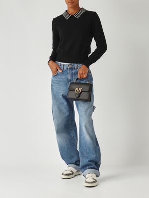 2. Sac femme Love One Mini en cuir Noir Pinko 100071a0f1