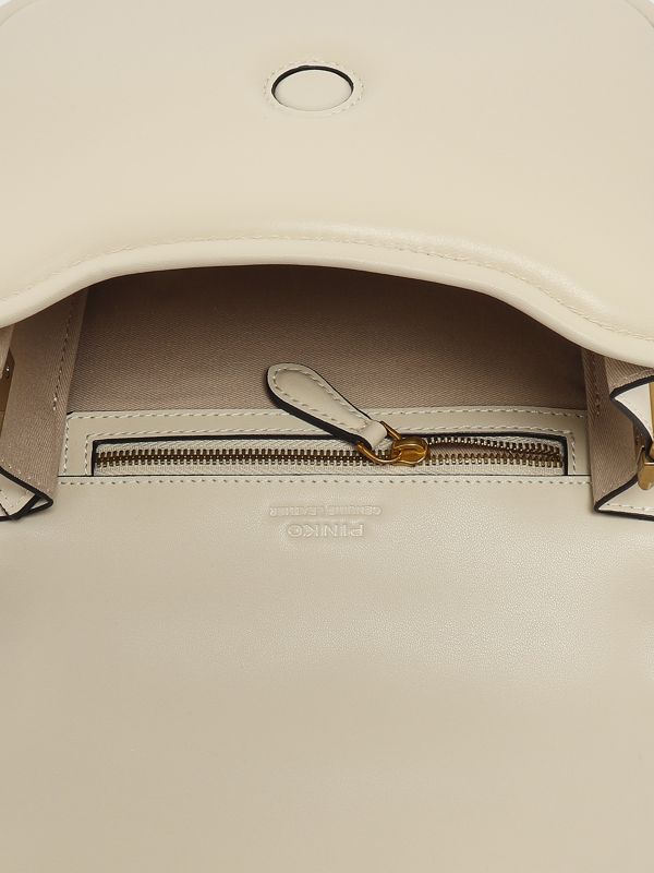 5. Women's Love Box Mini Leather Bag White Pinko 104297a26l