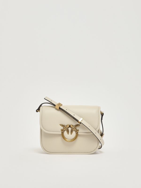 4. Women's Love Box Mini Leather Bag White Pinko 104297a26l