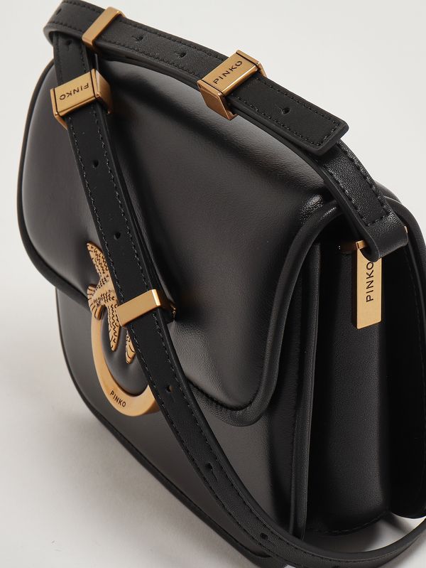 6. Women's Love Box Mini Leather Bag Black Pinko 104297a26l