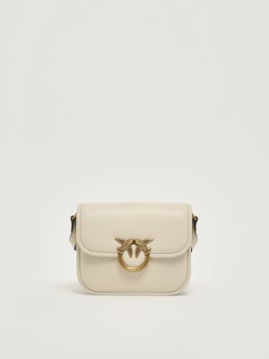 Sac Love Box Mini en cuir pour femme Blanc Pinko