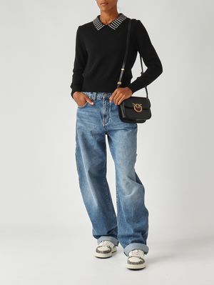 2. Women's Love Box Mini Leather Bag Black