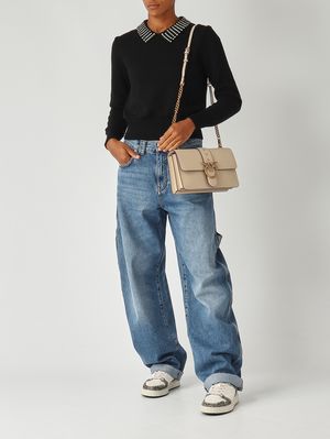 2. Love One Classic leather bag for women Beige