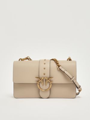 4. Love One Classic leather bag for women Beige