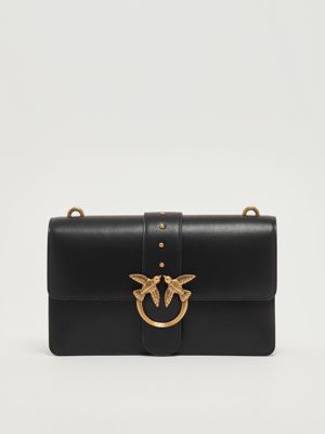Love One Classic leather bag for women Black Pinko