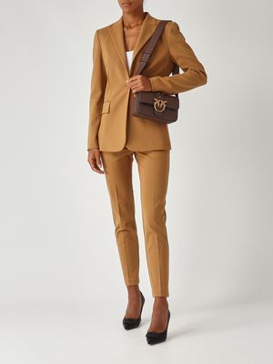 2. Bello stretch cotton blend trousers for women Beige Pinko 100155a24d