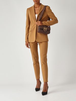 2. Blazer de mujer New Signum en tejido técnico de viscosa elástica Beige
