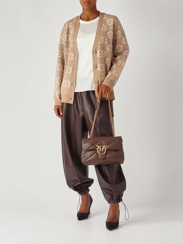 2. Spezia faux leather trousers for women Brown Pinko 105420a2q1