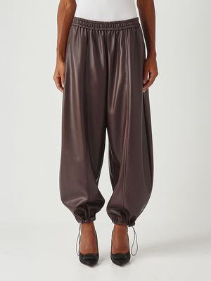 Frauenhose Spezia in Kunstleder Braun Pinko