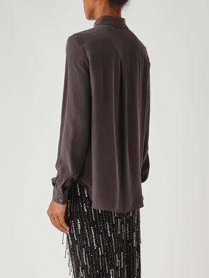 4. Camicia donna Crackers in seta Marrone Pinko 105593a2t7