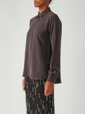 3. Camicia donna Crackers in seta Marrone Pinko 105593a2t7