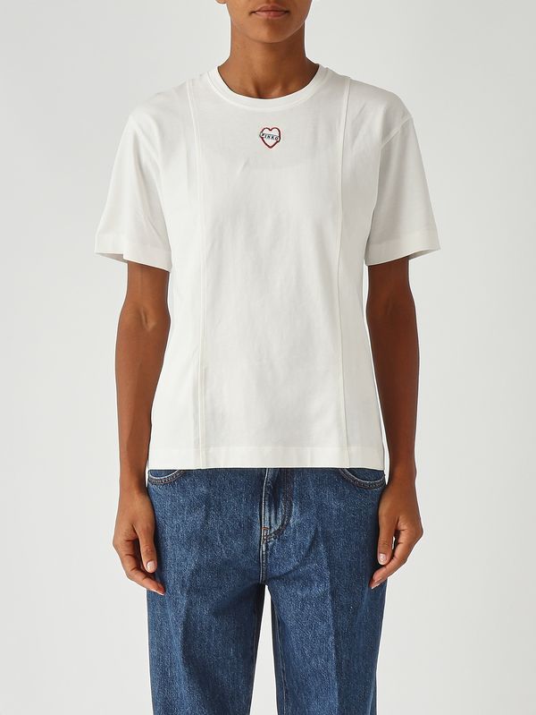 1. T-shirt donna Tortino in cotone Bianco Pinko 105665a2ib