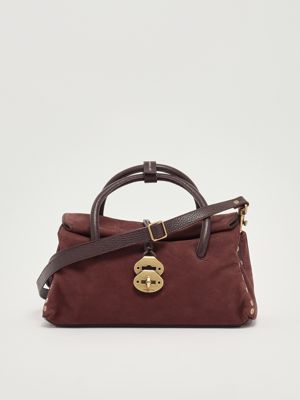 4. Dotta Jones S Damentasche aus genarbtem Wildleder Wine Zanellato 0691200070000 s