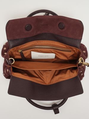 5. Dotta Jones S Damentasche aus genarbtem Wildleder Wine Zanellato 0691200070000 s