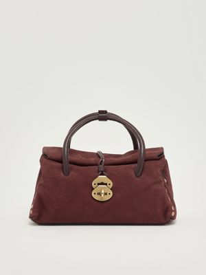 Dotta Jones S Damentasche aus genarbtem Wildleder Wine Zanellato