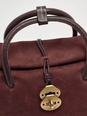 6. Dotta Jones S Damentasche aus genarbtem Wildleder Wine Zanellato 0691200070000 s