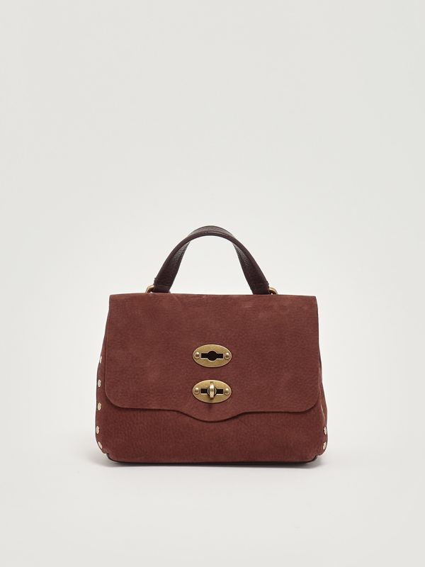 1. Postina Jones Baby grained suede leather bag for women Vinaccia Zanellato 0680900070000 b