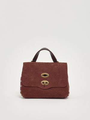 1. Postina Jones Baby grained suede leather bag for women Vinaccia Zanellato 0680900070000 b