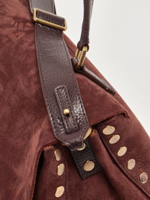 6. Jones M Damentasche aus genarbtem Wildleder Wine Zanellato 0680900070000 m