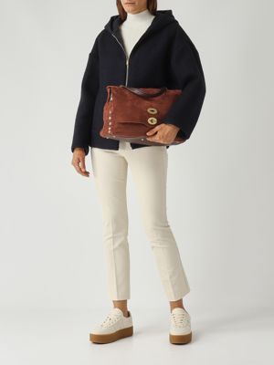 2. Jones M Damentasche aus genarbtem Wildleder Wine Zanellato 0680900070000 m