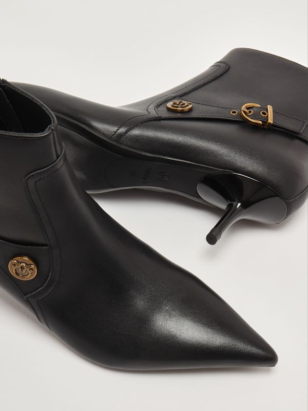 4. Gloria 14 leather ankle boots for women Black Pinko sd0367p087