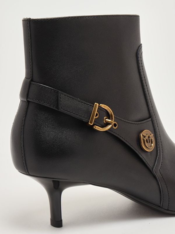 5. Gloria 14 leather ankle boots for women Black Pinko sd0367p087