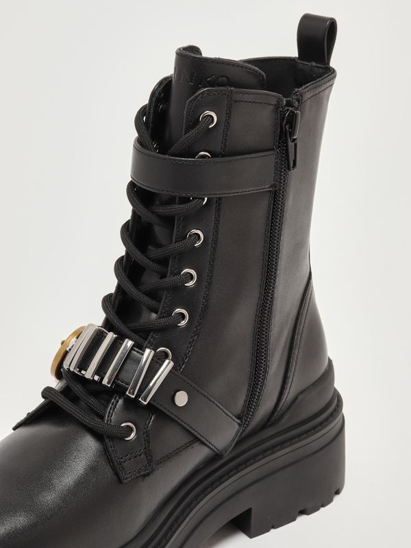 5. Mia 19 leather ankle boots for women Black Pinko sd0407p087
