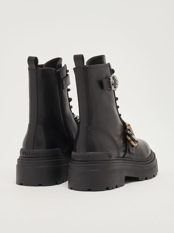 3. Mia 19 leather ankle boots for women Black Pinko sd0407p087