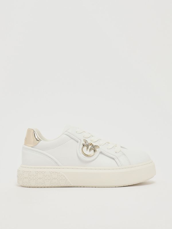 1. Sneakers Yoko 06 en cuir pour femme Blanc Pinko ss0041p087