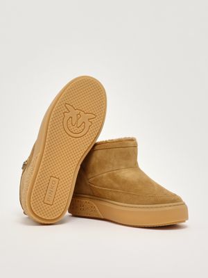 4. Bottine Yoko 22 en daim pour femme Cognac Pinko ss0105p055