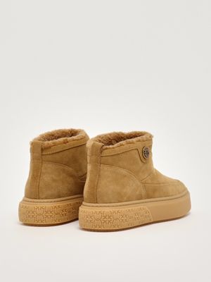 3. Bottine Yoko 22 en daim pour femme Cognac Pinko ss0105p055