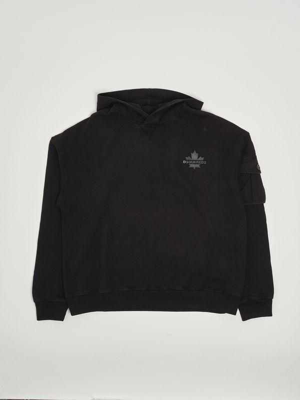 1. Sweat-shirt enfant en coton Noir Dsquared2 dq2735d0ac6