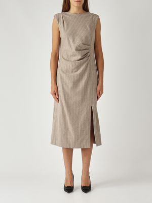 Frauenkleid Justine aus Kaschmirmischung Taube Liviana Conti