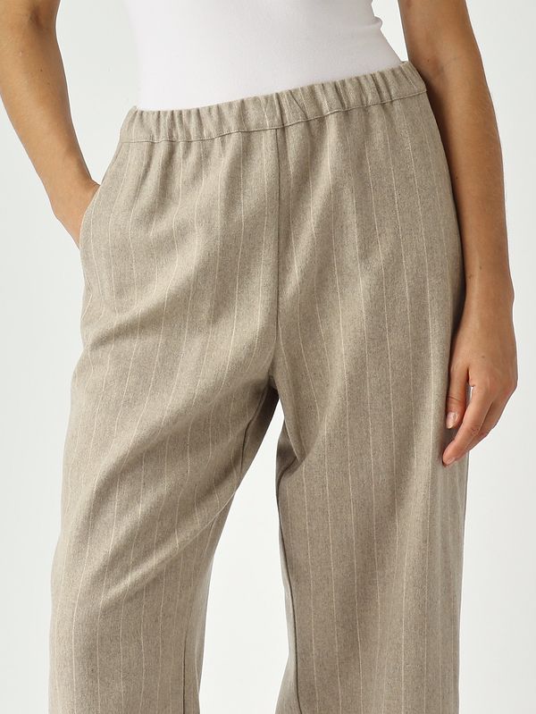 5. Pantalon femme Tristan en mélange cachemire Tourterelle Liviana Conti f5wl33