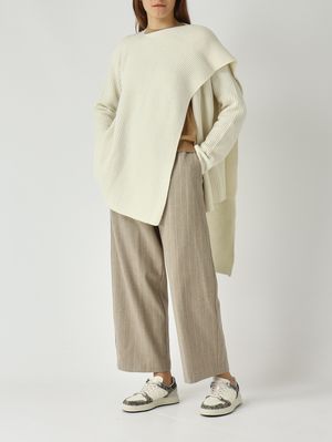 2. Pantalone donna Tristan in misto cashmere Tortora Liviana Conti f5wl33