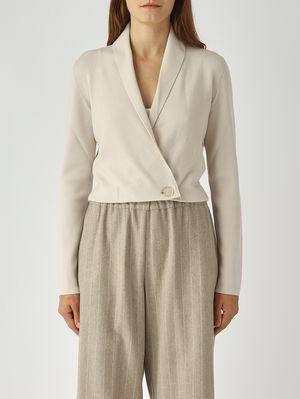 Cardigan donna Lauren in misto cashmere Pomice Liviana Conti