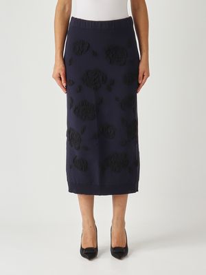 Gonna donna Hannah in tessuto tecnico Blu notte Liviana Conti