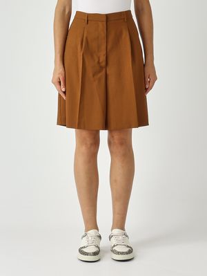Bermuda femme Caleb en laine Caramel Liviana Conti