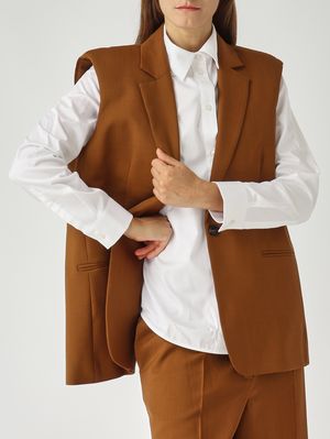 5. Gilet femme Roger en laine Caramel Liviana Conti f5wn90