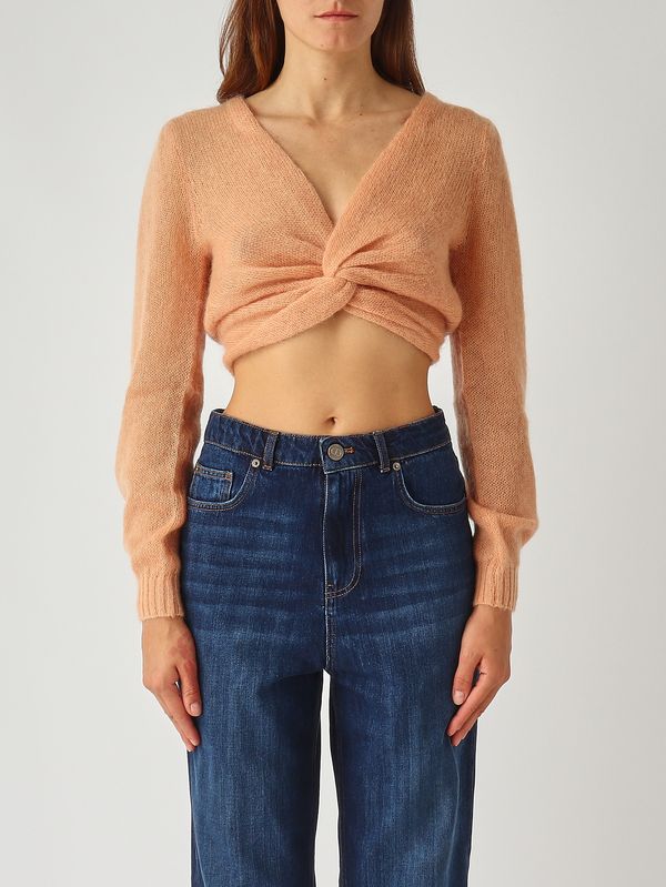 1. Women's wool and mohair blend sweater Orange Twinset 252tp3525