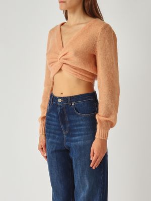 3. Women's wool and mohair blend sweater Orange