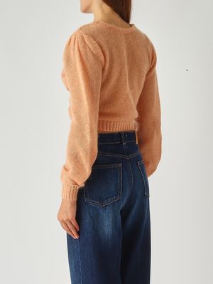 4. Women's wool and mohair blend sweater Orange