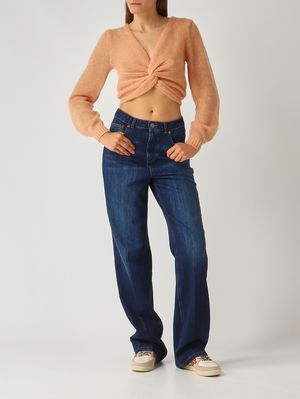 2. Women's wool and mohair blend sweater Orange