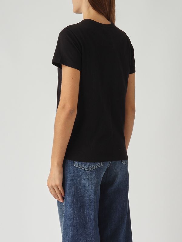 4. Women's cotton T-shirt Black Twinset 252tp2052