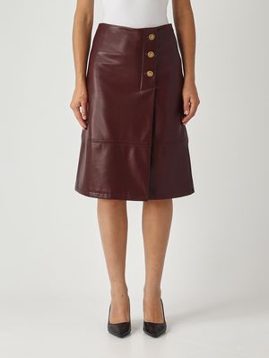 Gonna donna in simil pelle Vinaccia Twinset