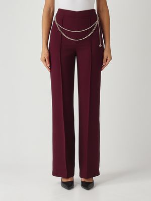 Women's cady trousers Grape pomace Twinset