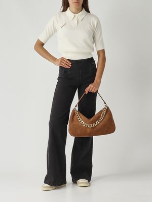 2. Liliane suede bag for women Light brown Twinset 252tb7162